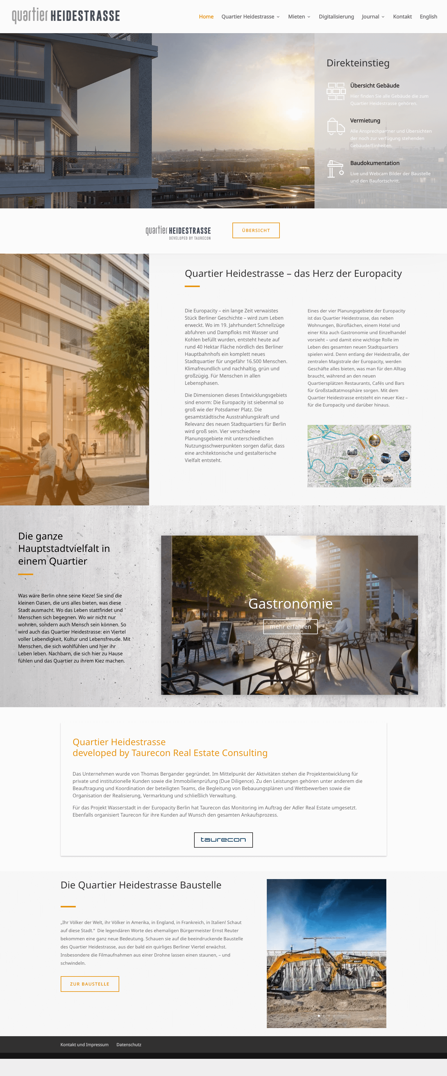 Webdesign für das Quartier Heidestrasse